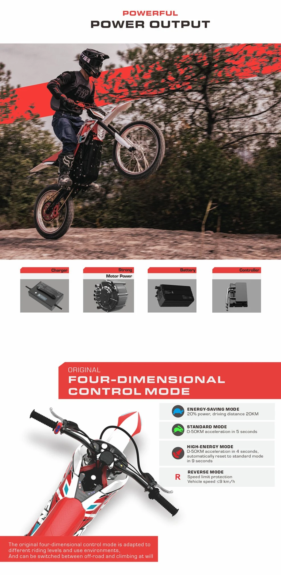 Rfn Ares Rally PRO Electric off Road Dirt Bike Electric Motorcycle with Lithium Battery Electric Motocross Electric Pit Bike Adult Apollo Motorcycle