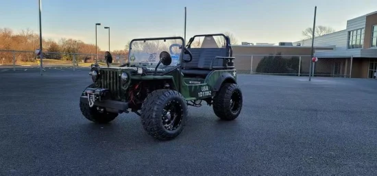 Mini jeep de gasolina de 150 cc con neumáticos grandes para vehículos todo terreno